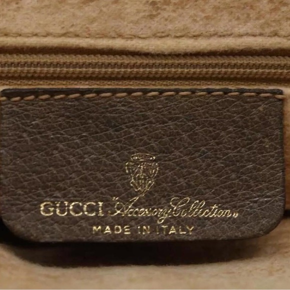 GUCCI GG Canvas Web Sherry Line Shoulder Bag PVC Beige Auth yk10844 - Picture 5 of 5